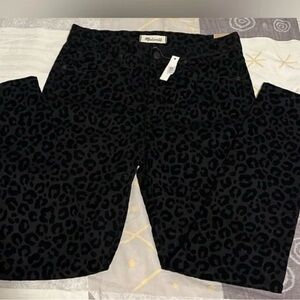 NEW! Madewell 9” Mid-rise Skinny Leopard Pants